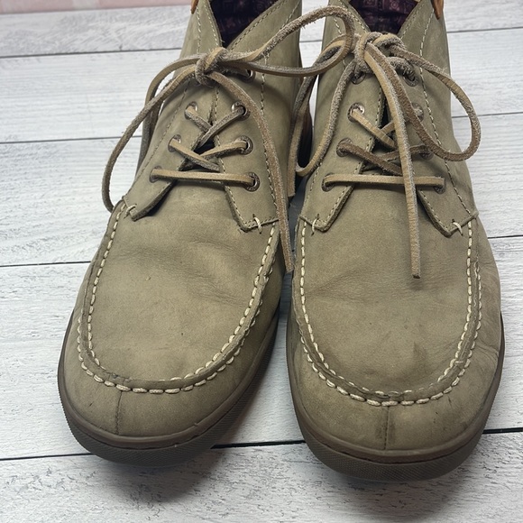 Sebago Ryde Chukka Boots in Dark Taupe Nubuck / Tan Leather 10.5M S1 - Picture 3 of 9